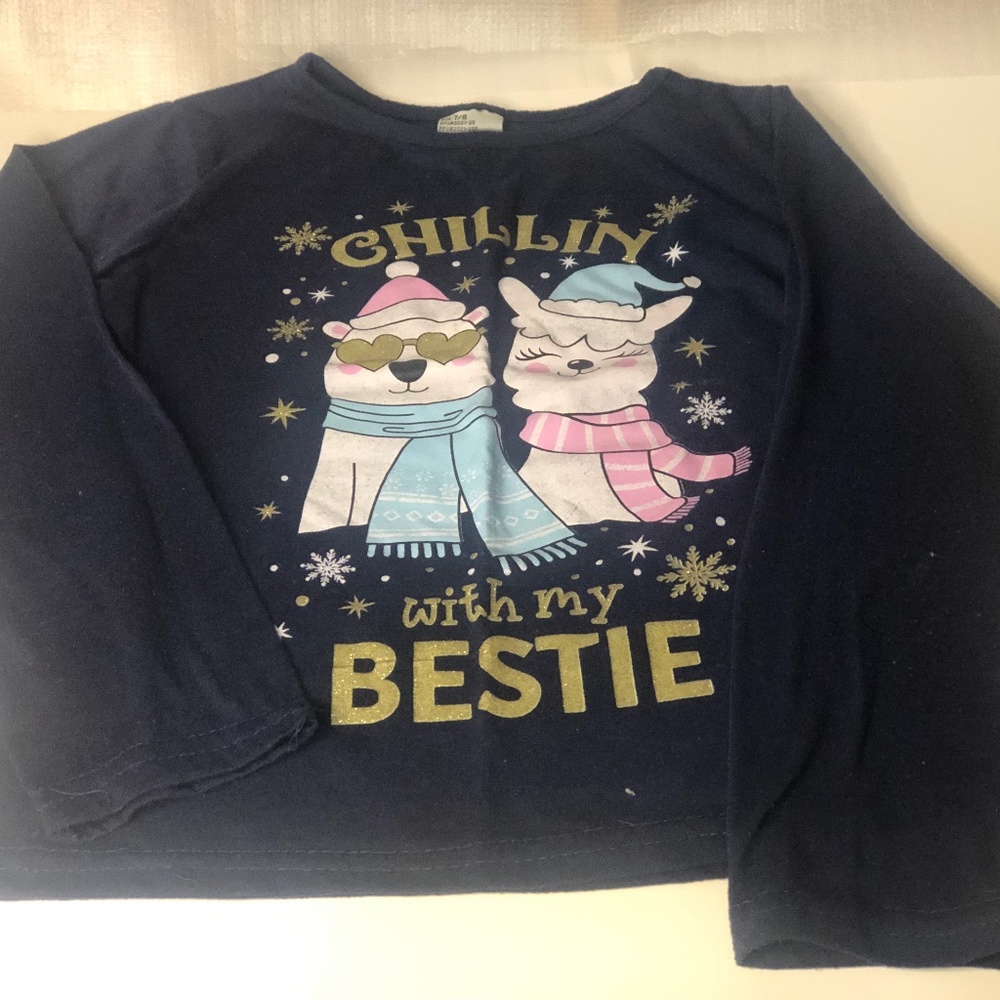 Girls Winter Themed Long Sleeve Jersey